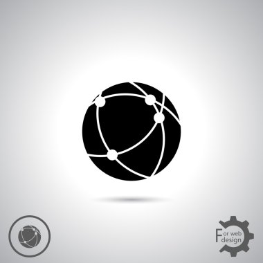 Küresel teknoloji ya da sosyal ağ simgesini