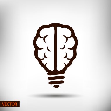 Beyin simge düz tasarım stil