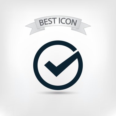 simge onaylayın. düz tasarım stil