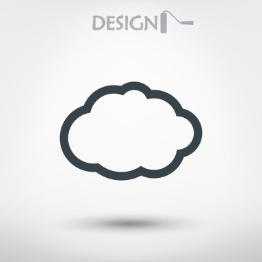Bulut simge düz tasarım stil