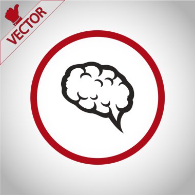 Beyin simge düz tasarım stil