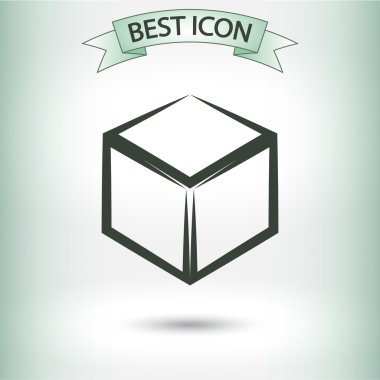 3D küp logo tasarım simgesi