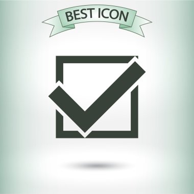 simge onaylayın. düz tasarım stil