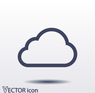 Bulut simge düz tasarım stil