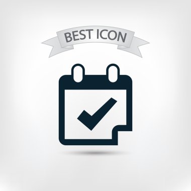 Takvim simgesini düz tasarım stili