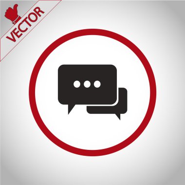 komik konuşma balonu simgesinin