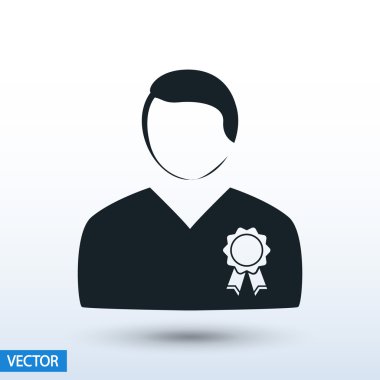 VIP simge, düz tasarım