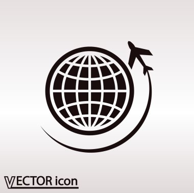 uçak simgesi olan Küre