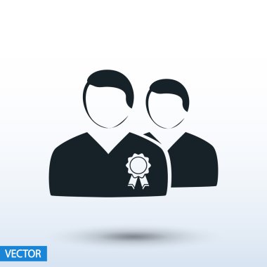 VIP simge, düz tasarım