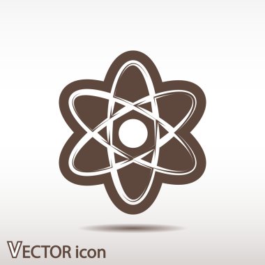 Atom simgesi. düz tasarım