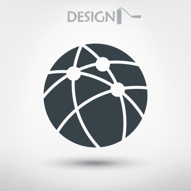 Küresel teknoloji ya da sosyal ağ simgesini