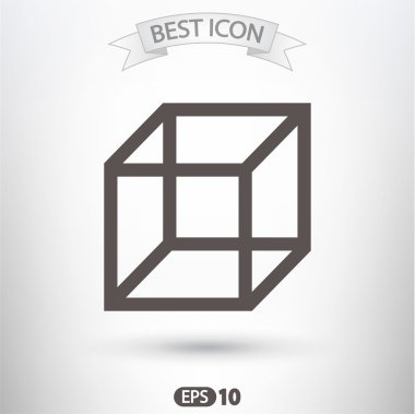 3D küp logo tasarım simgesi