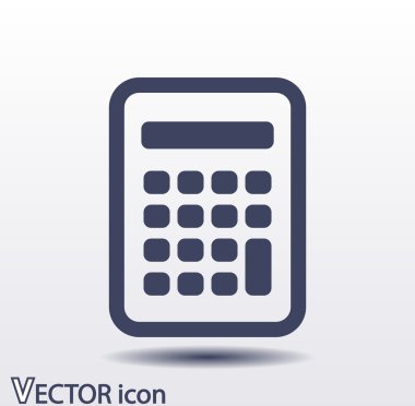 Hesap makinesi simge düz tasarım