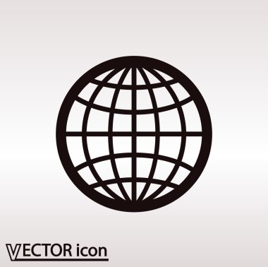 Küre simgesi düz tasarım