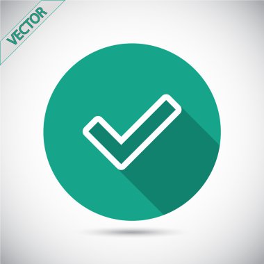 simge onaylayın. düz tasarım stil