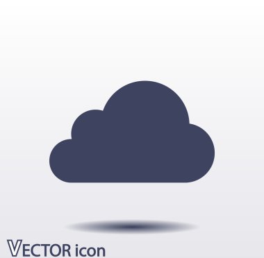 Bulut simge düz tasarım stil