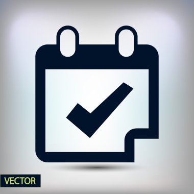 Takvim simgesini düz tasarım stili