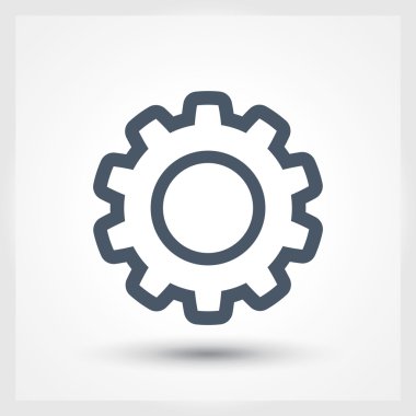 dişli simgesi. Düz tasarım biçimi