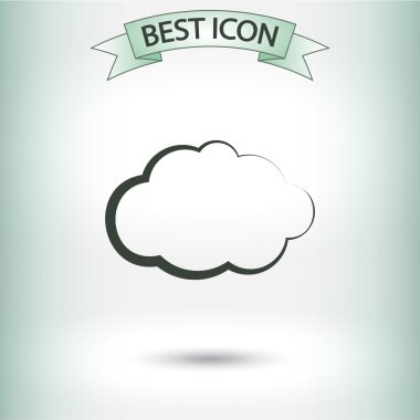Bulut simge düz tasarım stil