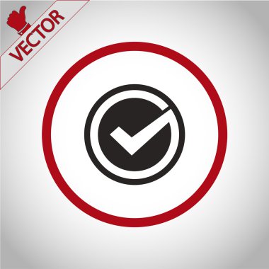 simge onaylayın. düz tasarım stil