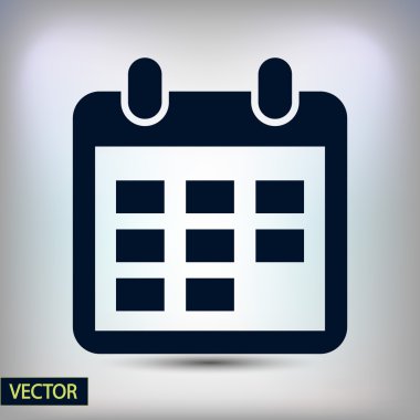 Takvim simgesini düz tasarım stili