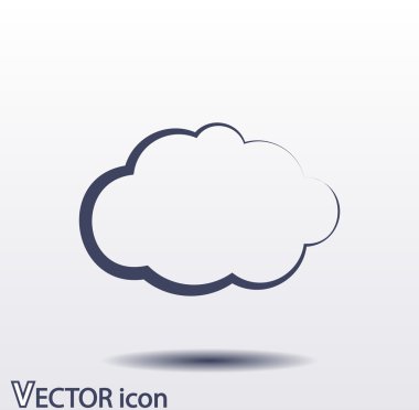 Bulut simge düz tasarım stil