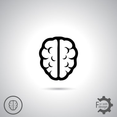 Beyin simge düz tasarım stil