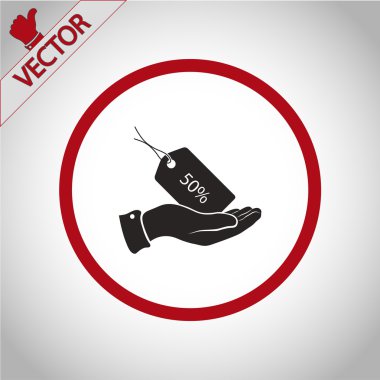 yüzde 50's etiketi simgesi