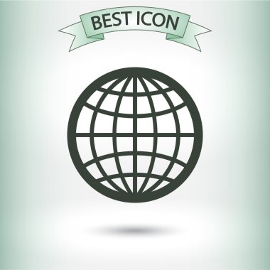 Küre simgesi düz tasarım