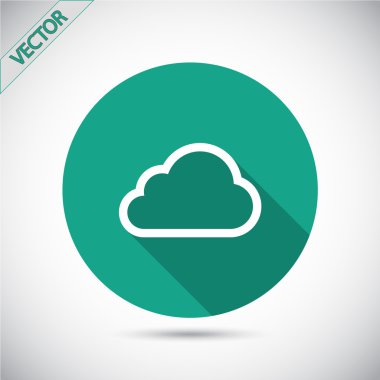 Bulut simge düz tasarım stil