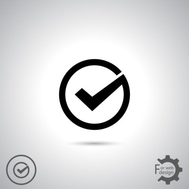 simge onaylayın. düz tasarım stil