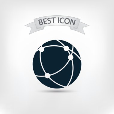 Küresel teknoloji ya da sosyal ağ simgesini