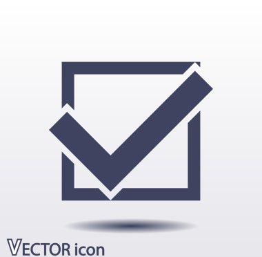 simge onaylayın. düz tasarım stil