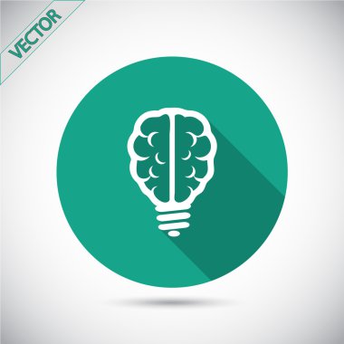 Beyin simge düz tasarım stil