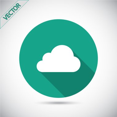 Bulut simge düz tasarım stil