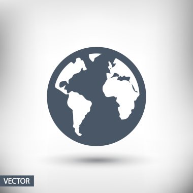 Küre simgesi düz tasarım