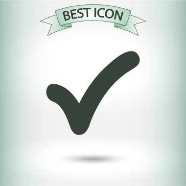 simge onaylayın. düz tasarım stil