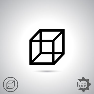 3D küp logo tasarım simgesi