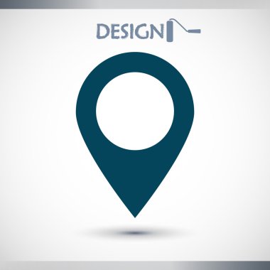 harita işaretçisi düz simgesi