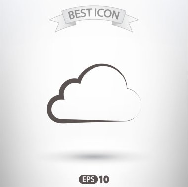 Bulut simge düz tasarım stil
