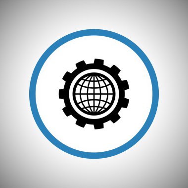 Küre simgesi düz tasarım