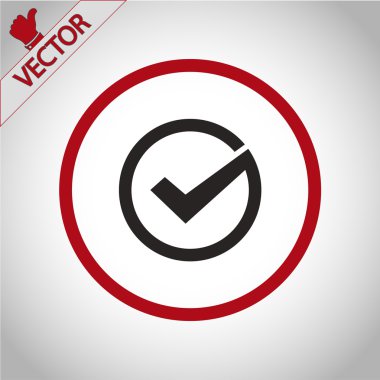 simge onaylayın. düz tasarım stil