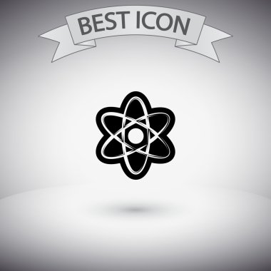 Atom simgesi. düz tasarım