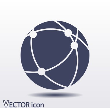 Küresel teknoloji ya da sosyal ağ simgesini