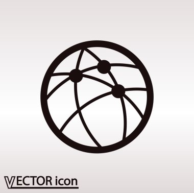 Küresel teknoloji ya da sosyal ağ simgesini