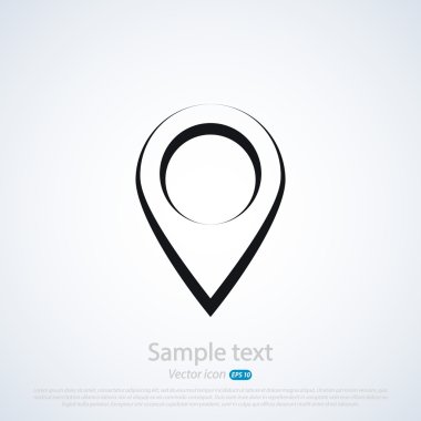 harita işaretçisi düz simgesi