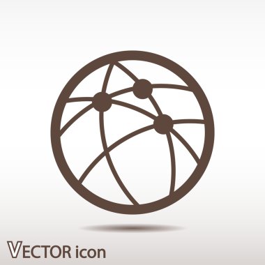 Küresel teknoloji ya da sosyal ağ simgesini