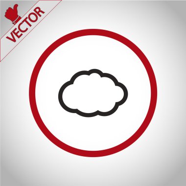 Bulut simge düz tasarım stil