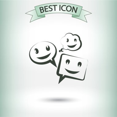 Gülümseyen baloncuk simgesi