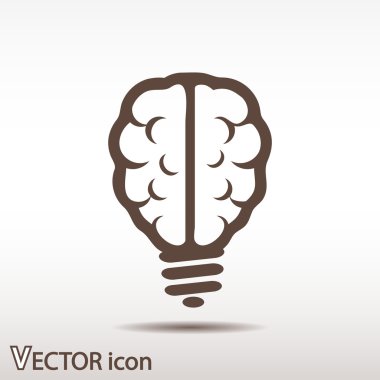 Beyin simge düz tasarım stil